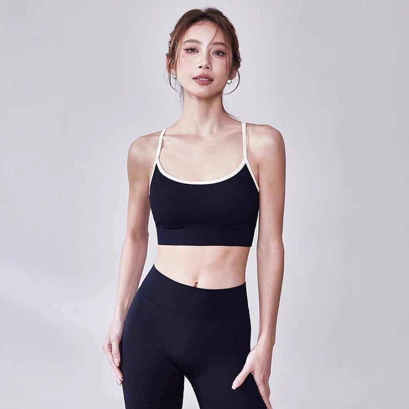 Girl Sling With Chest Pad Sports Underwear Women'S One-Piece Yoga Beauty Back Wearing Fitness Bra - Image 4